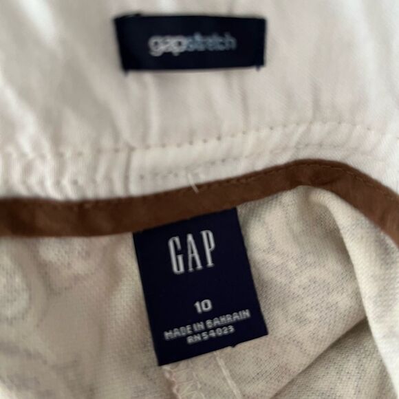 GAP brown/cream paisley print Stretch capri pants, size 10. - Picture 5 of 5